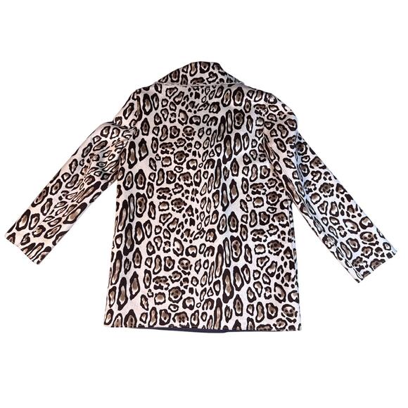 Guess Mob Wife Leopard Coat Jacket Women's S Animal Print Sally Button Down - Picture 6 of 10